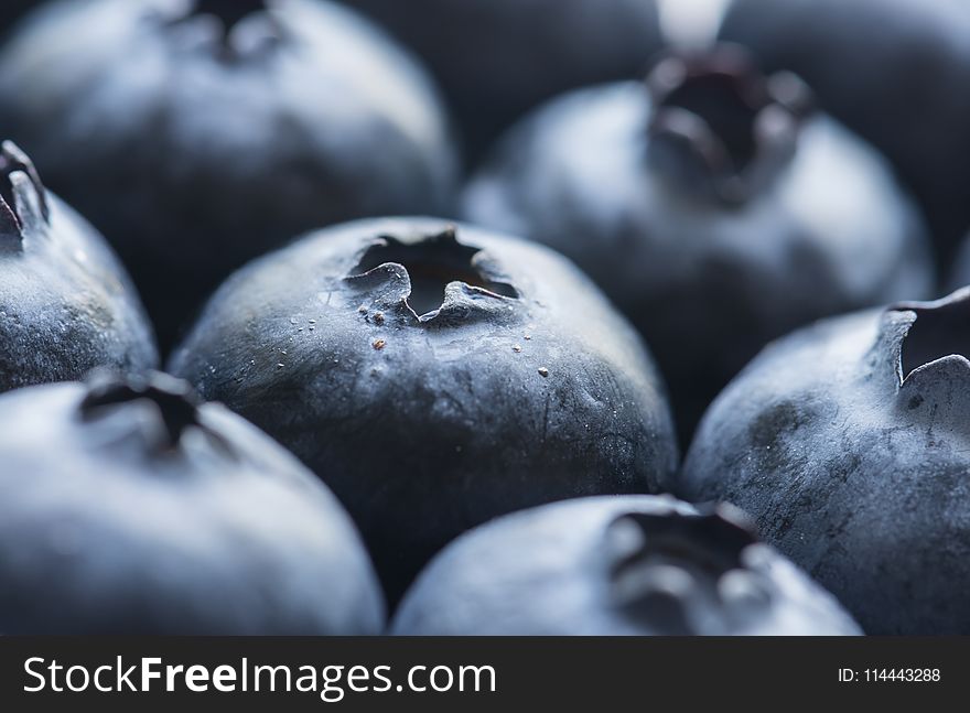 Close Up Photography Of Blueberries