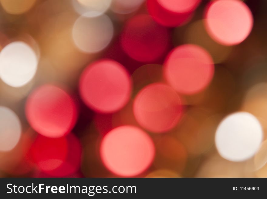 Beautiful abstract of holiday lights