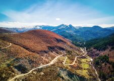 Windy Road In The Albanian Alps Stock Image