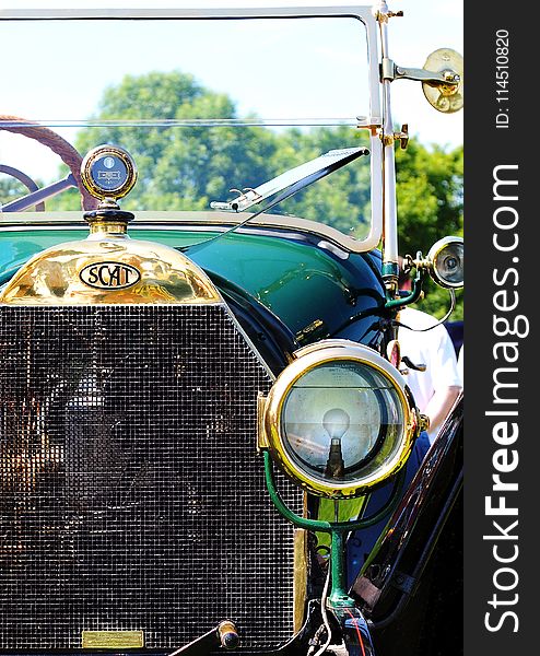 Close-Up Photography of Classic Car