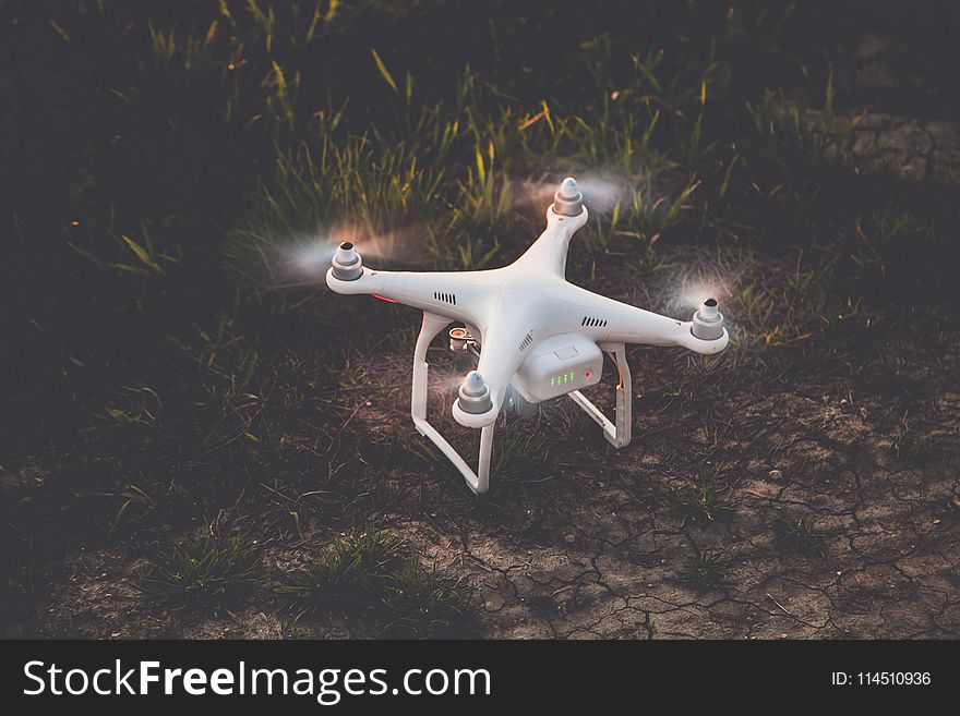 Close-up Photography of Drone on Grass