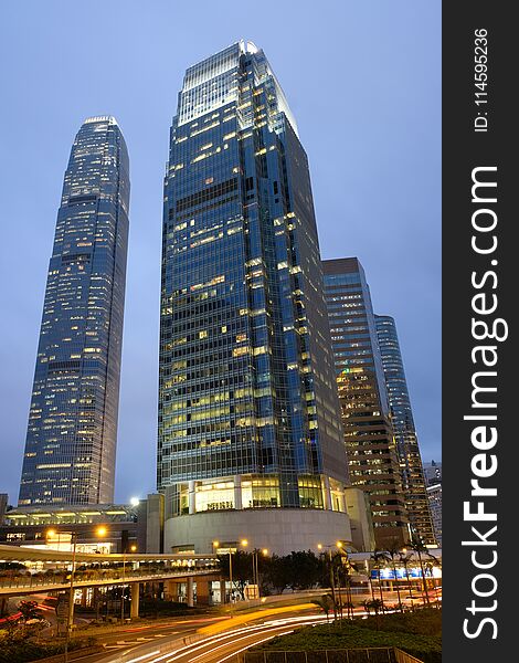 Tall Commercial Buildings at Central Hong Kong