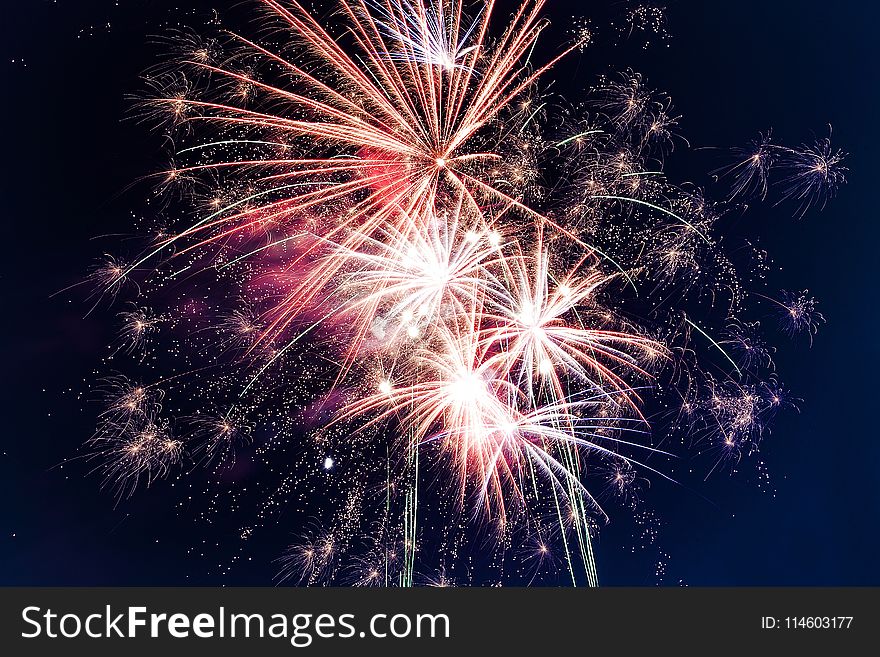 Low-angle Photo of Fireworks