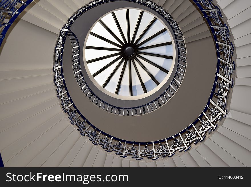 White Concrete Spiral Stair