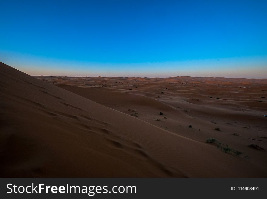 Desert Under Blue Sky View