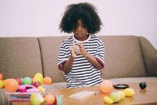Child Playing Toy In The Living Room Stock Photos