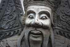 Chinese Stone Statue At The Wat Pho Temple, Bangkok, Thailand Stock Images