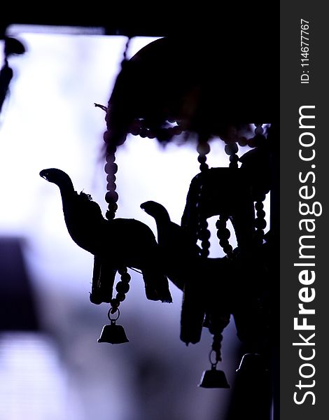 Silhouette Of Hanging Decors