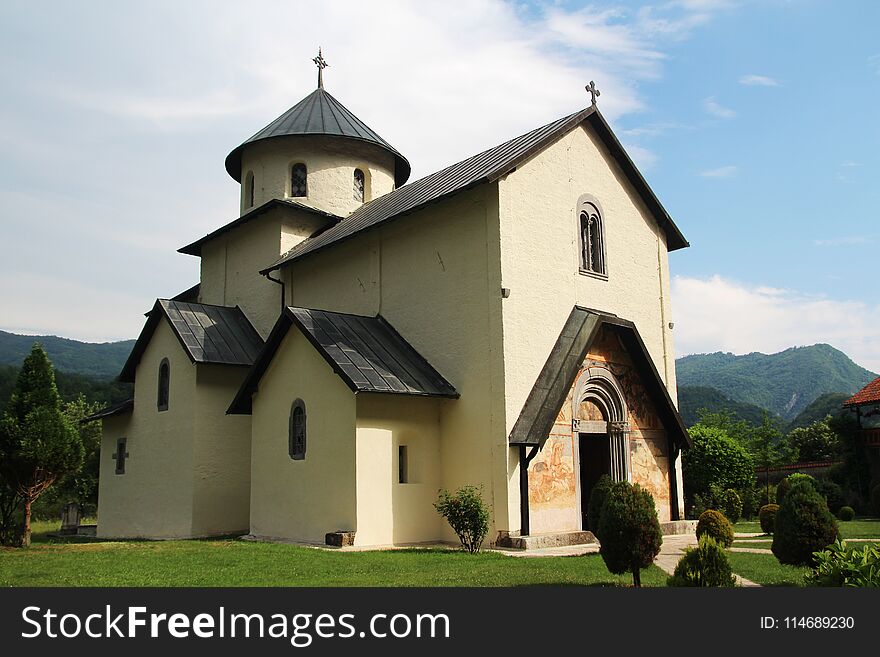 MoraÄa Monastery is a Serbian Orthodox monastery located in the valley of the MoraÄa River in KolaÅ¡in, central Montenegro. MoraÄa Monastery is a Serbian Orthodox monastery located in the valley of the MoraÄa River in KolaÅ¡in, central Montenegro.