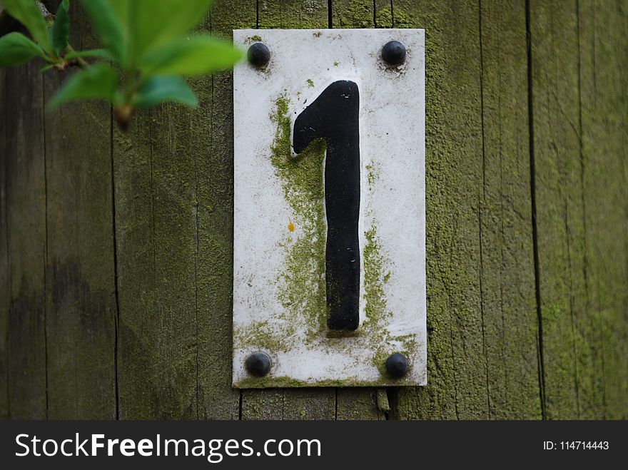 Number, House Numbering, Grass, Metal