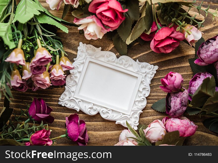 Scented stone as a gift for baby shower on wooden background