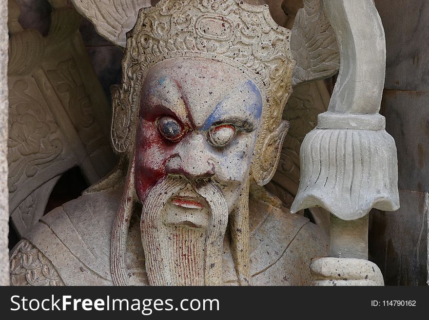 Sculpture, Head, Stone Carving, Carving