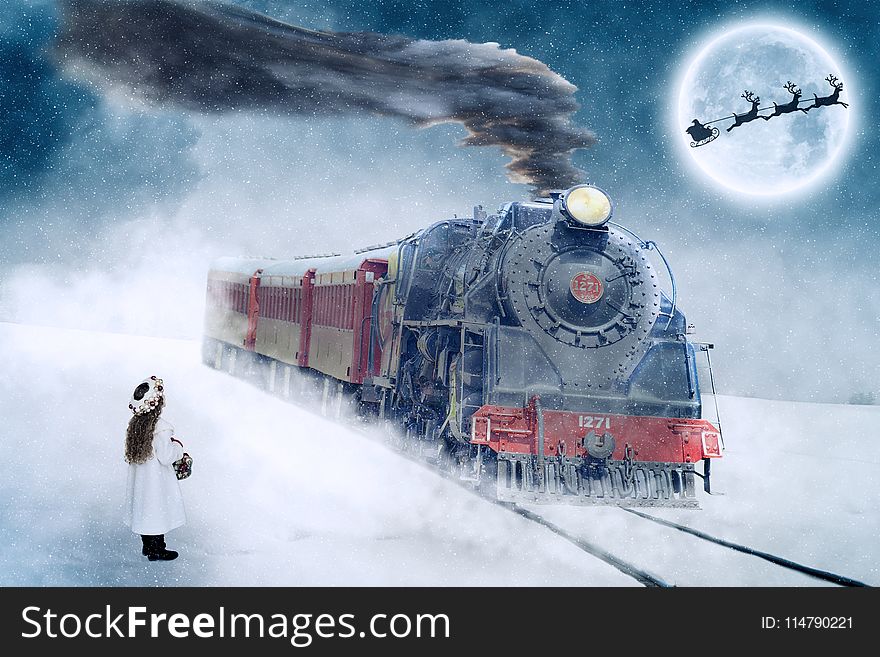 Transport, Snow, Winter, Sky