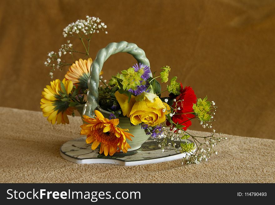 Flower, Flower Arranging, Yellow, Floristry