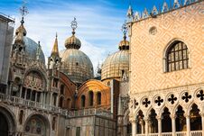 The Basilica Of San Marco In St. Marks Square In Venice, Italy Stock Photos