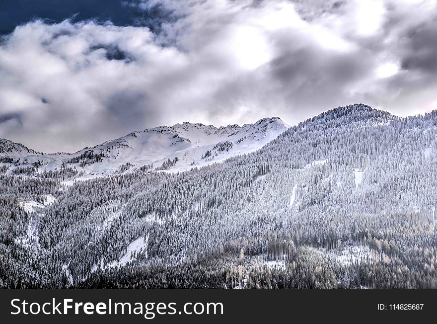 Grayscale Photography Of Mountain