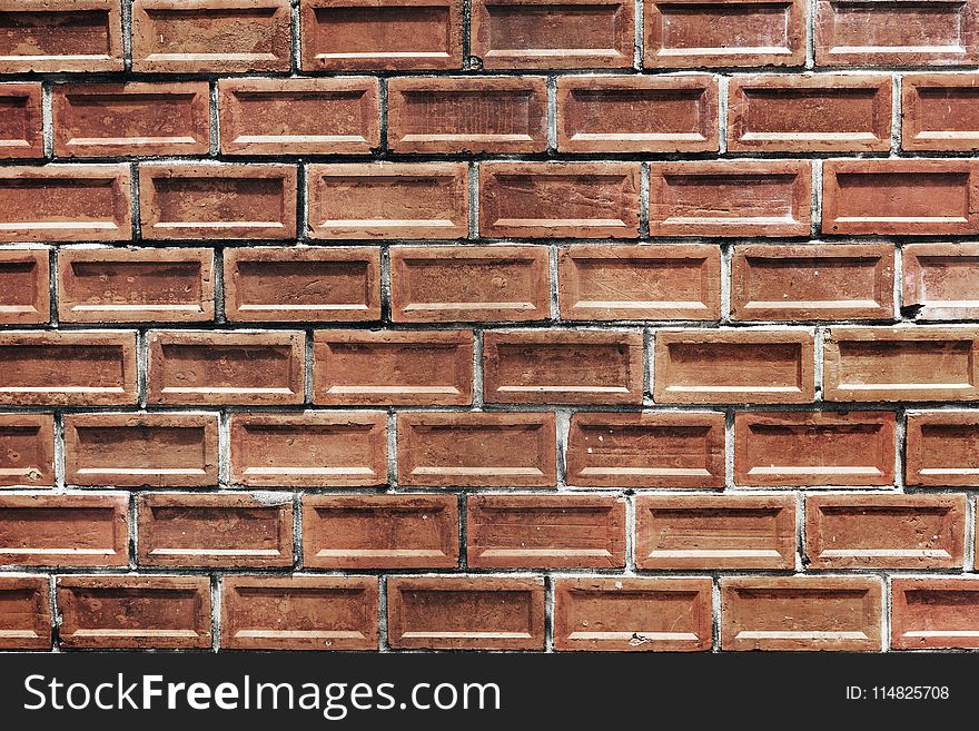 Close Photo of Rectangular Brown Wall