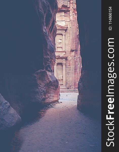 Al Khazneh - the treasury, ancient city of Petra, Jordan.