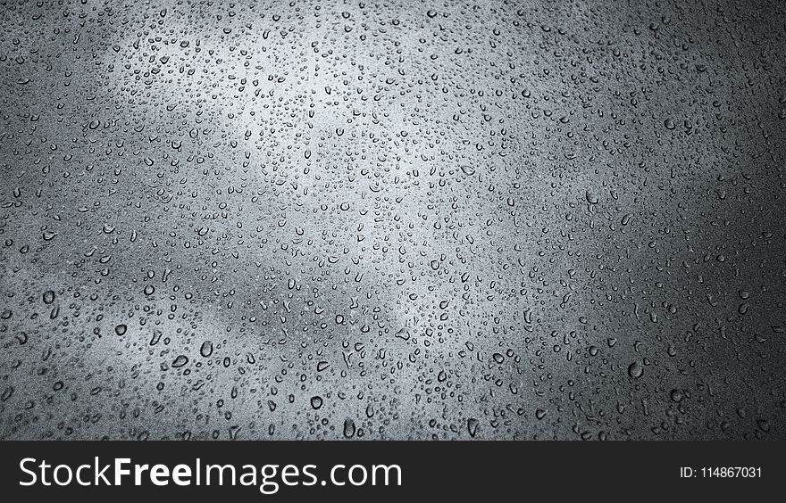 Black And White, Texture, Rain, Water