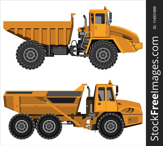 Powerful articulated dump truck