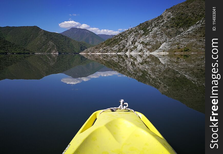 kayak on lake