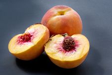 Ripe Juicy Fleshy Peaches Royalty Free Stock Photography Ripe Juicy Fleshy Peaches Royalty Free Stock Photography