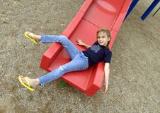 On The Slide Royalty Free Stock Photo