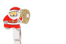 Santa Christmas Peg Royalty Free Stock Photography Santa Christmas Peg Royalty Free Stock Photography
