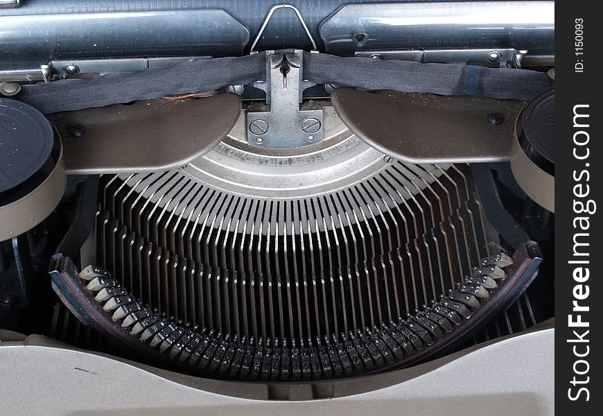 Detail of a vintage typewriter