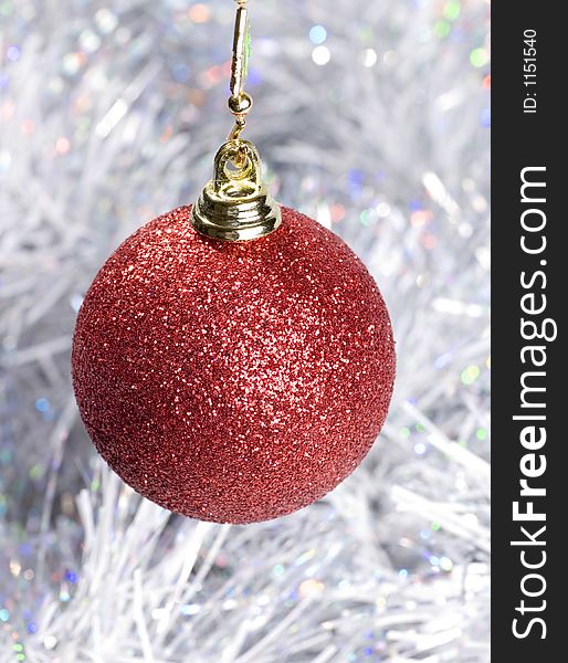 Close up of Christmas bauble decoration. Close up of Christmas bauble decoration