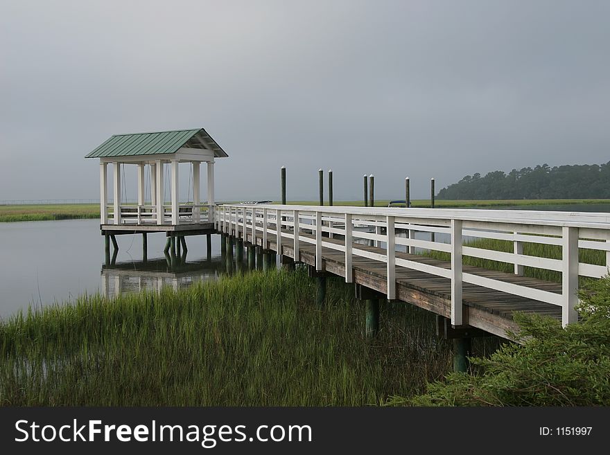 Morning at your own private dock on the marsh