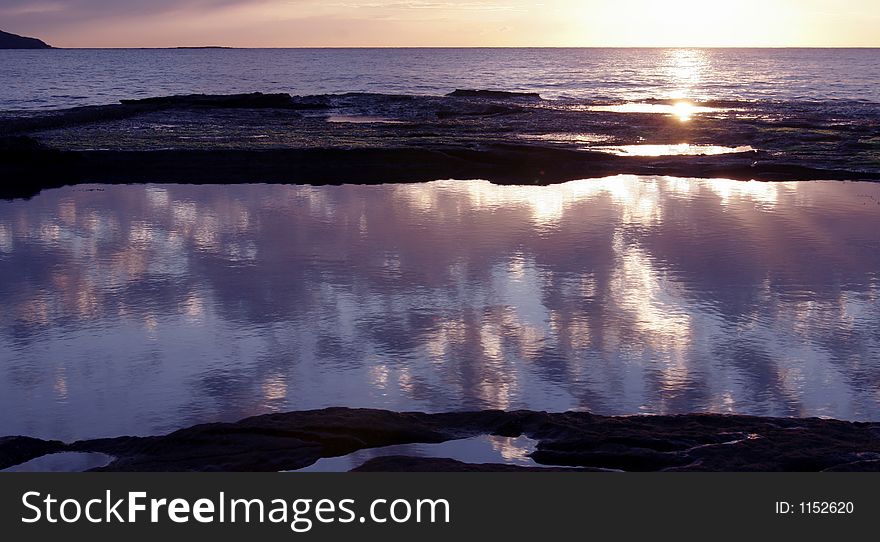 Pacific Sunrise, Rock Pool Reflection, Sydney, Australia