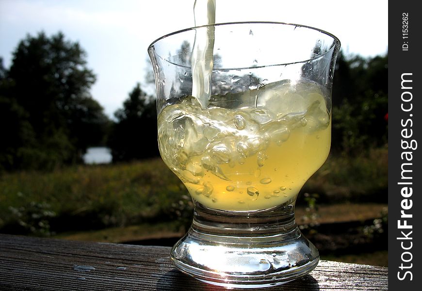 Lemon drink in the sun. Lemon drink in the sun