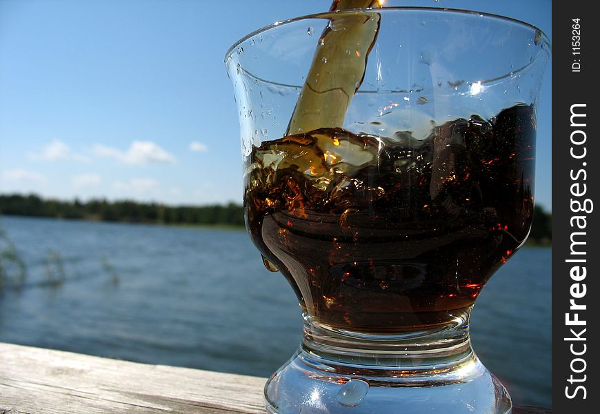 Cola drink in the sun. Cola drink in the sun