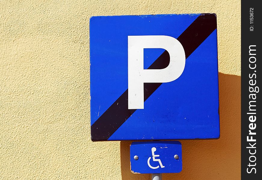 Handicap parking place