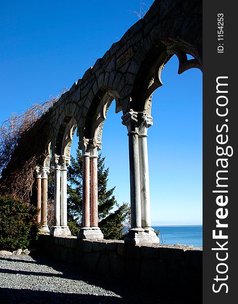 Hammond castle is located on the coast of Massachusetts near Gloucester. The castle which was constructed between 1926 and 1929, was the home and laboratory of John Hays Hammond Jr. Mr. Hammond was an inventor who was a pioneer in remote control and held over four hundred patents. The building is a collection of 15th, 16th, and 18th century architectural elements and sits on a hill overlooking the Atlantic ocean.