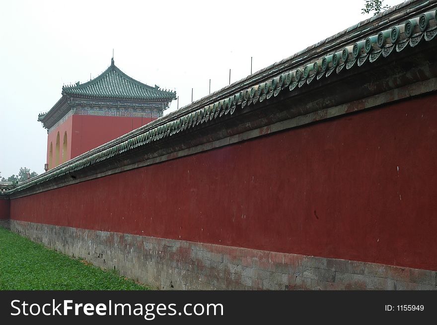 This wall surrounds the Forbidden City, located in Beijing China. This wall surrounds the Forbidden City, located in Beijing China