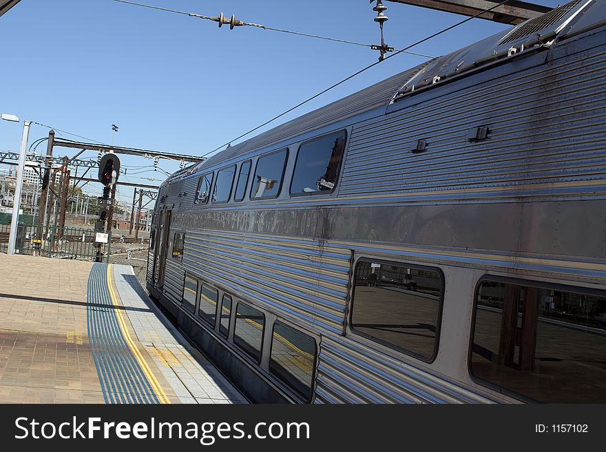 Train at the platform. Train at the platform