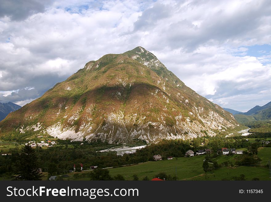 Hills in Slovenia, cloudy day. Hills in Slovenia, cloudy day