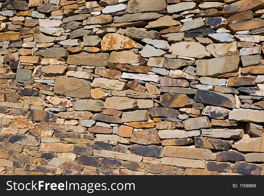 A slate dry stone wall.