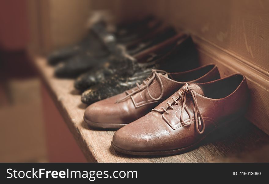 Close-Up Photography of Brown Leather Shoes
