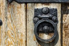 Old Wooden Door With Aged Metal Door Handle Royalty Free Stock Images Old Wooden Door With Aged Metal Door Handle Royalty Free Stock Images