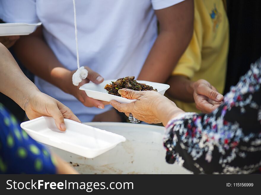 The society of helping to share food to the poor.