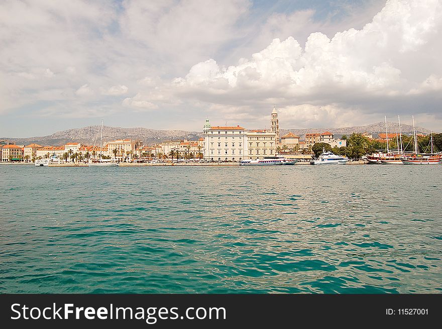 Beautiful panorama of the town Split, Croatia. Beautiful panorama of the town Split, Croatia
