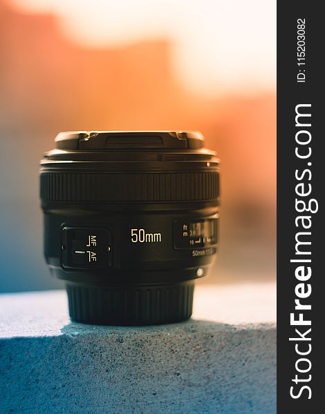 50 Mm Black Dslr Camera Lens