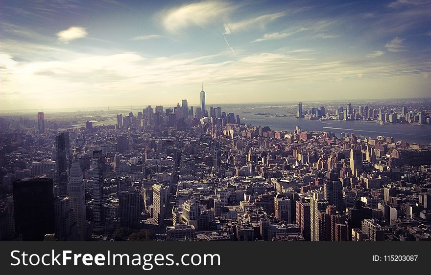 Bird&#x27;s Eye View of High Rise Building