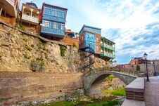 Architecture Of The Old Town Of Tbilisi, Georgia, In Abanotubani Area. Domes Of Sulfur Baths, Carved Balconies Stock Images Architecture Of The Old Town Of Tbilisi, Georgia, In Abanotubani Area. Domes Of Sulfur Baths, Carved Balconies Stock Images