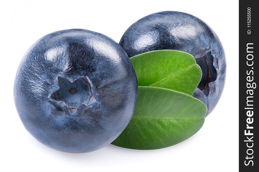 Blueberries Isolated On White