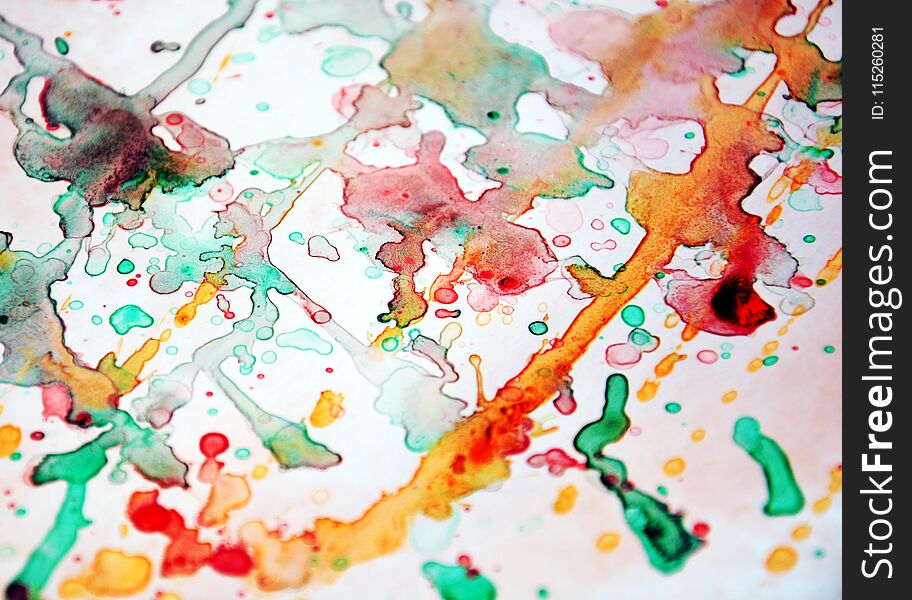Watercolor deacaying abstract colorful background, abstract colorful texture