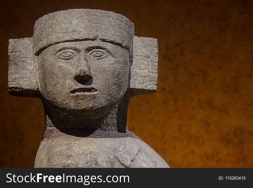 Ancient Chac Mool of the mayan people of Mexico